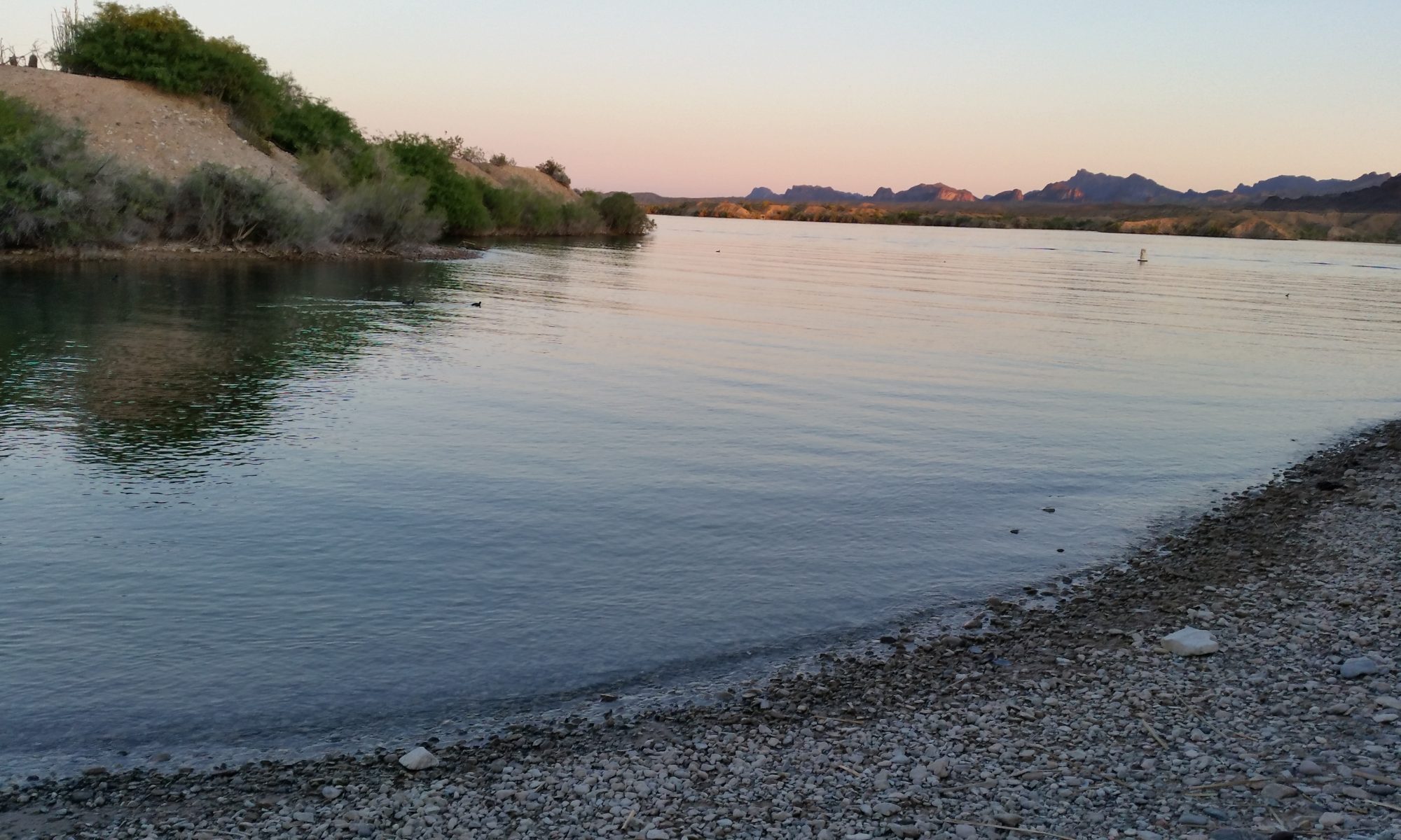 Water view of our cove in Lake Havasu