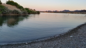 Water view of our cove in Lake Havasu